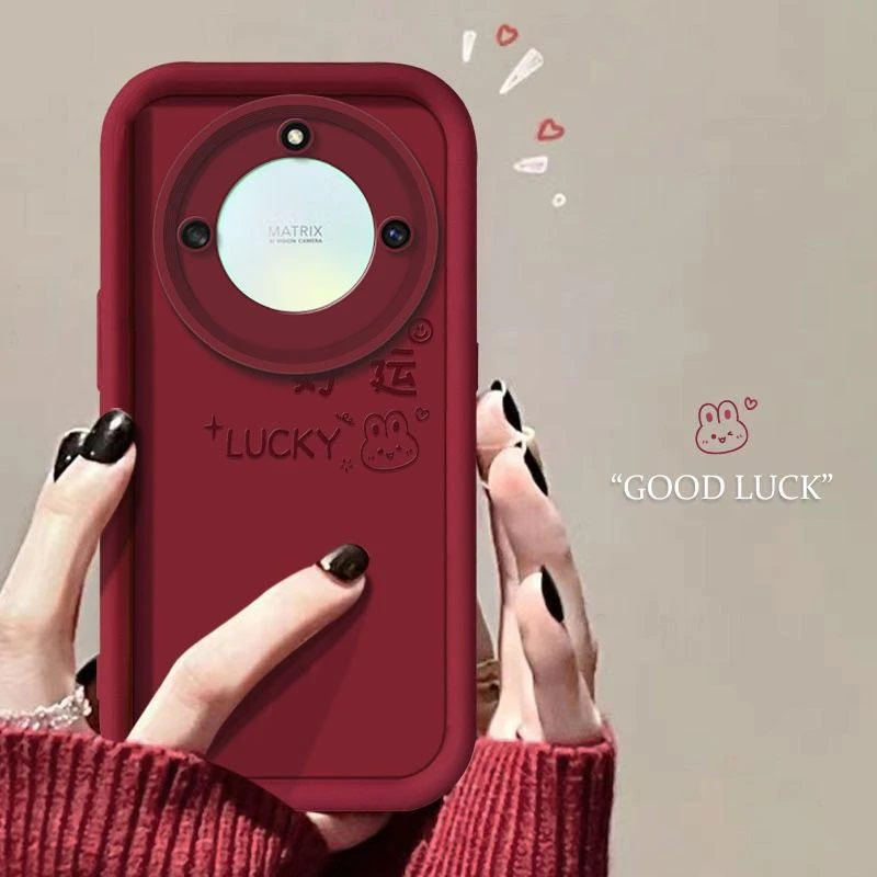 适用于荣耀X40手机壳HONORx40新年好运2024新款女防摔软壳全包式