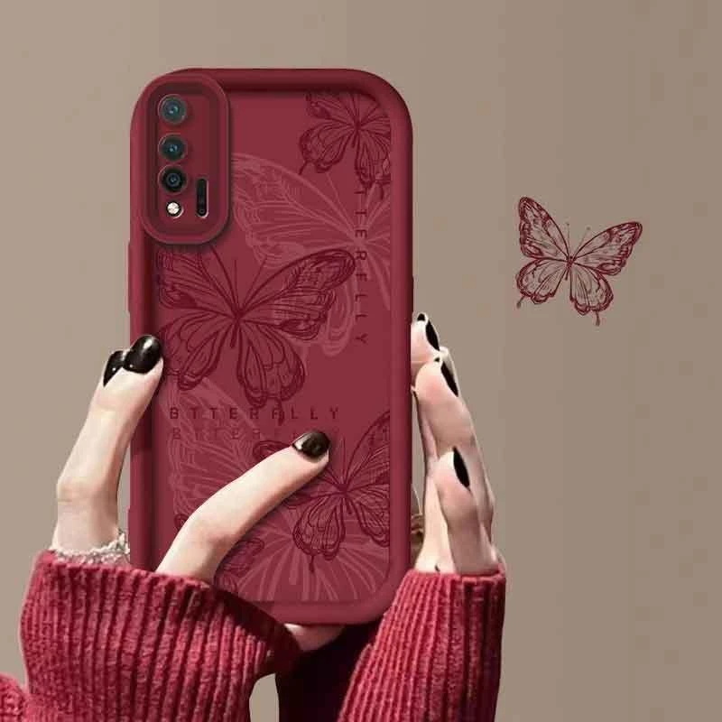 适用于华为nova6手机壳HUAWEINOVA6线条蝴蝶新年女防摔软壳全包式