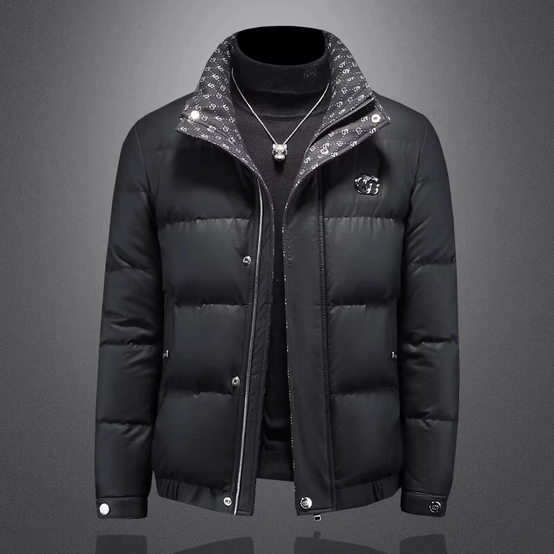 爱若摩根白鸭绒羽绒服男时尚大码外套加厚潮流冬季新款商务