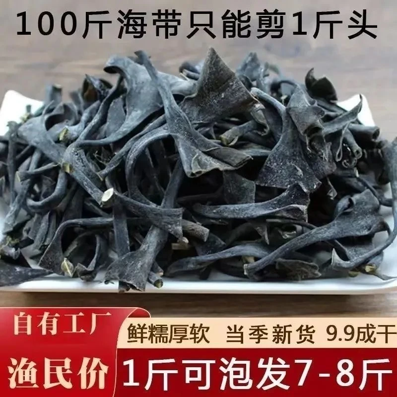福建霞浦无沙免洗厚海带头干货批发厂家直销海带干新货家用商用