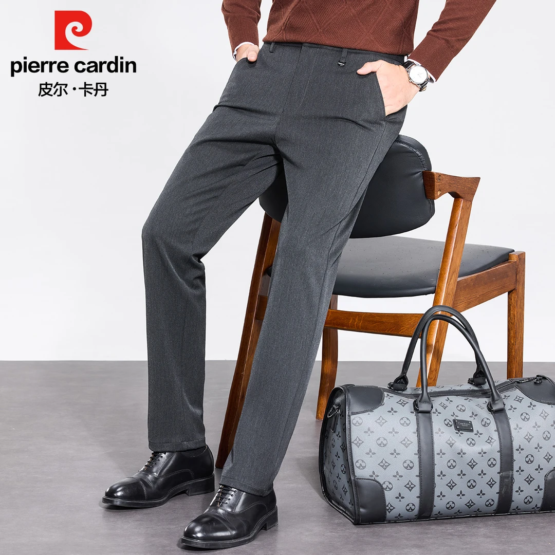 皮尔卡丹新款2025加厚长裤休闲西裤中老年百搭商务休闲裤保暖