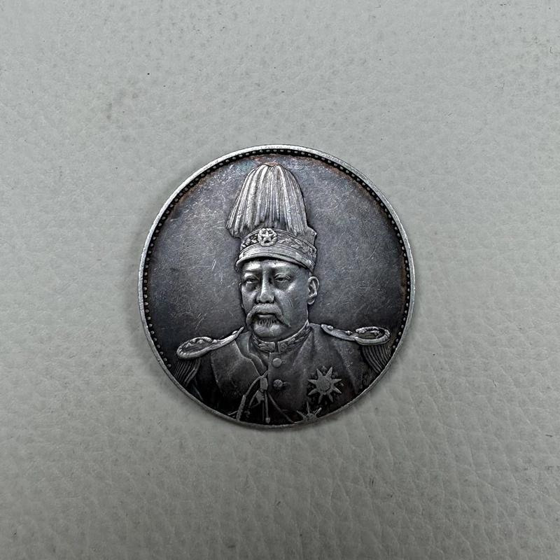 非法定货币银元真银精防国民大头可敲响可吹响复古手工工艺品一枚