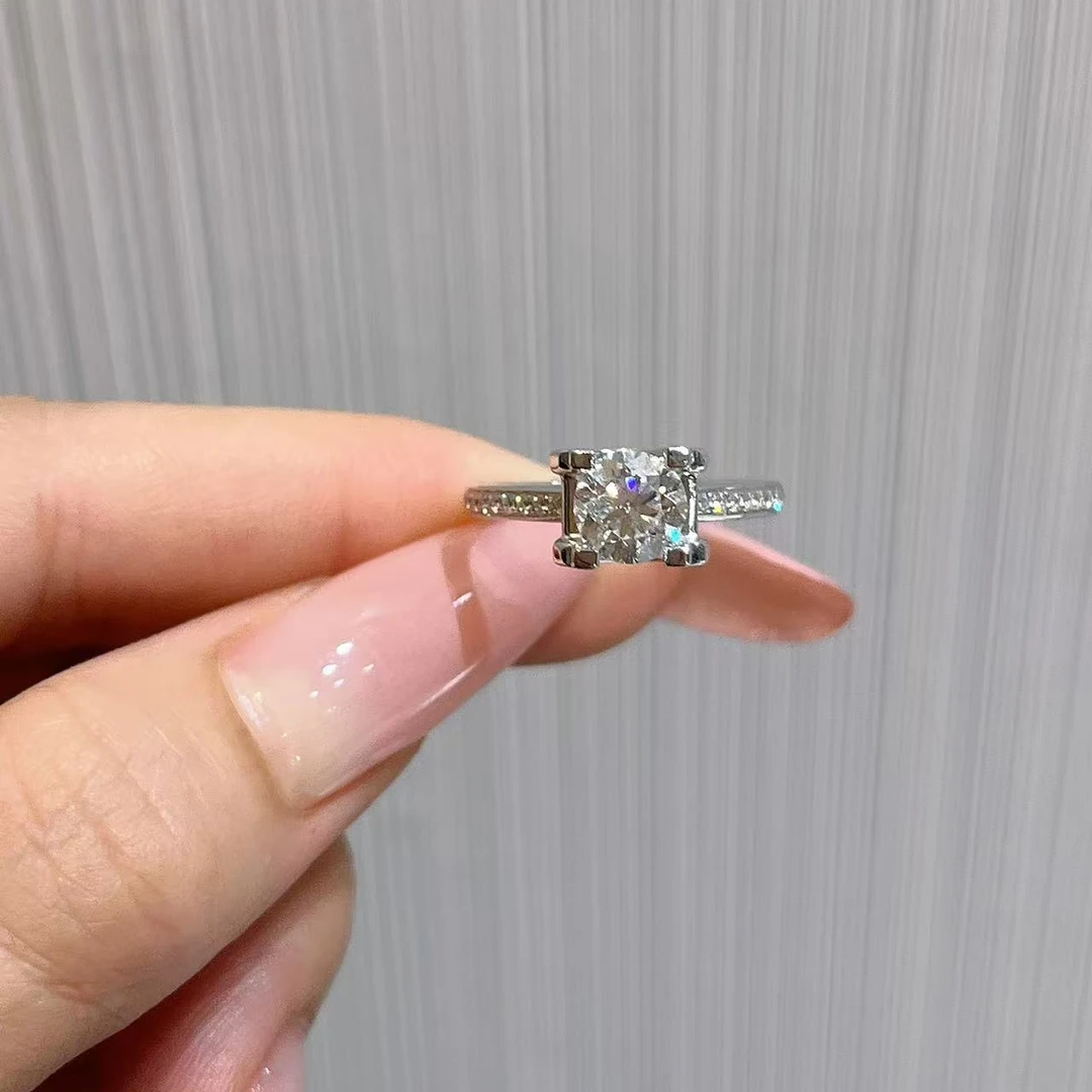 通体18K金镶嵌天然真钻石