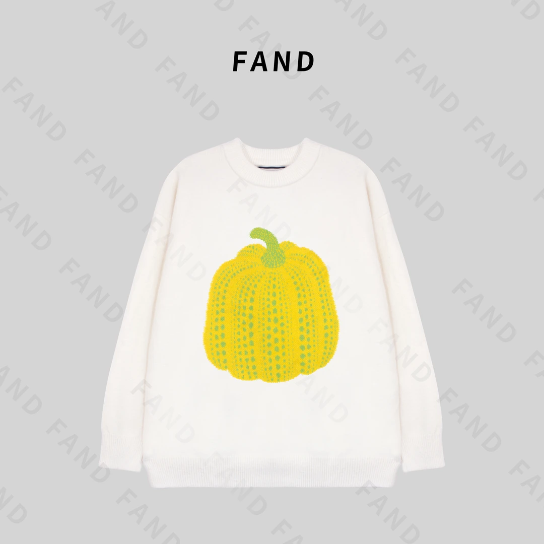 FAND饭饭【Lujia】 2024女新洋气质秋冬网红爆款中长厚宽松圆领毛衣