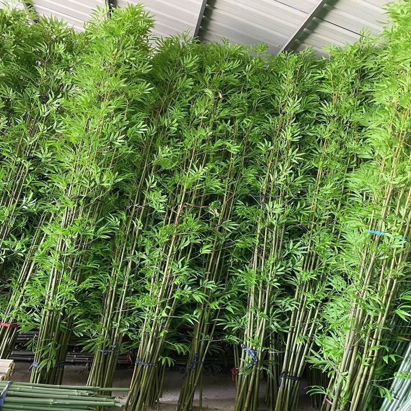 仿真竹子室内装饰隔断屏风塑料假竹子酒店室外造景挡墙仿真植物