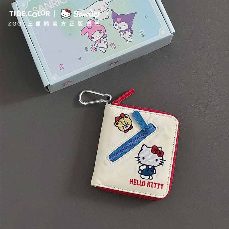 Tide color三丽鸥联名正版玉桂狗钱包短款Hellokitty卡包库洛米女