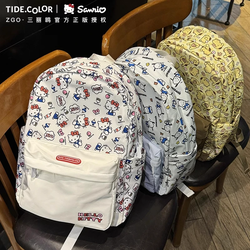 Tide color联名三丽鸥双肩包小学生书包女生hellokitty凯蒂猫背包