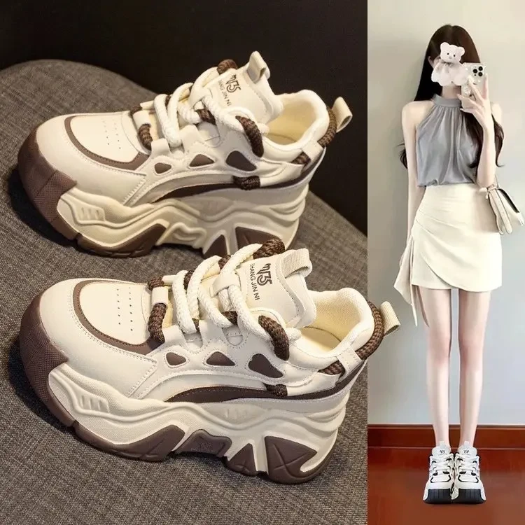 老爹鞋增高女款韩版秋冬新款爆款厚底网红百搭显脚小休闲运动鞋子