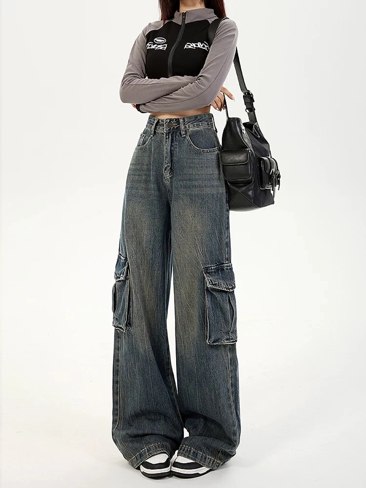 十三行A牛仔奶奶裤拖地