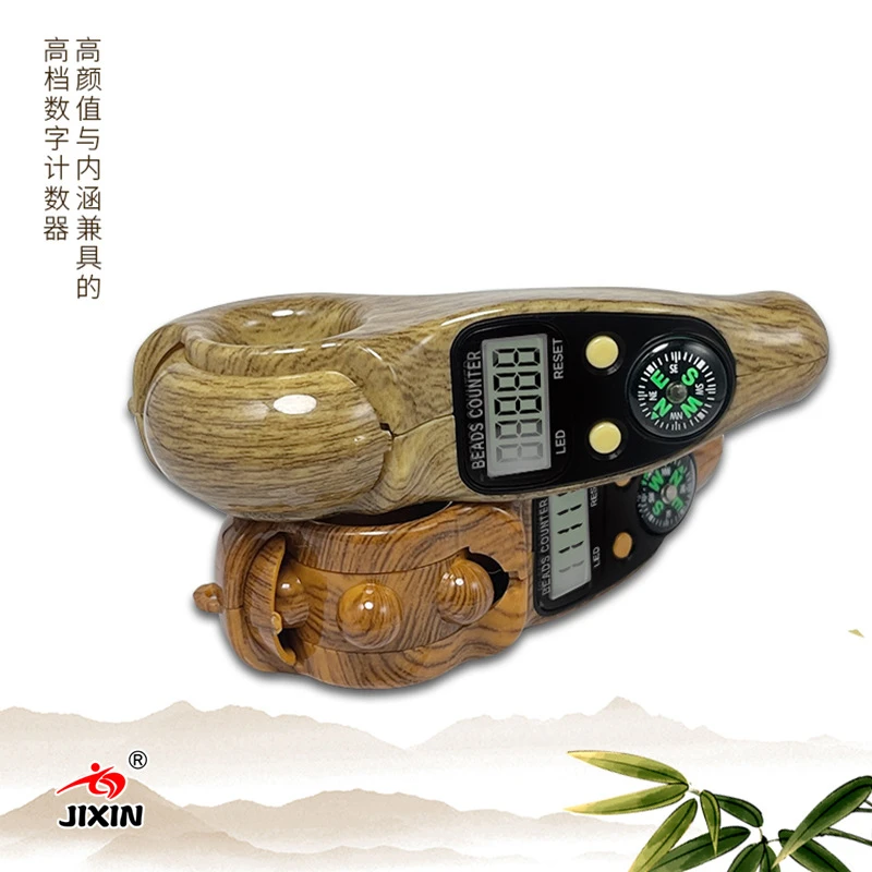 LED电子计数器 滚珠记数器手动点数 手握式指南针计数器 左右手均