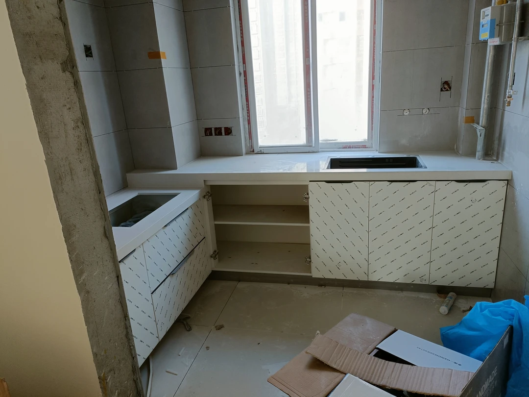 整体橱柜木柜体石英石台面厨房高低水高灶低必备只限永城