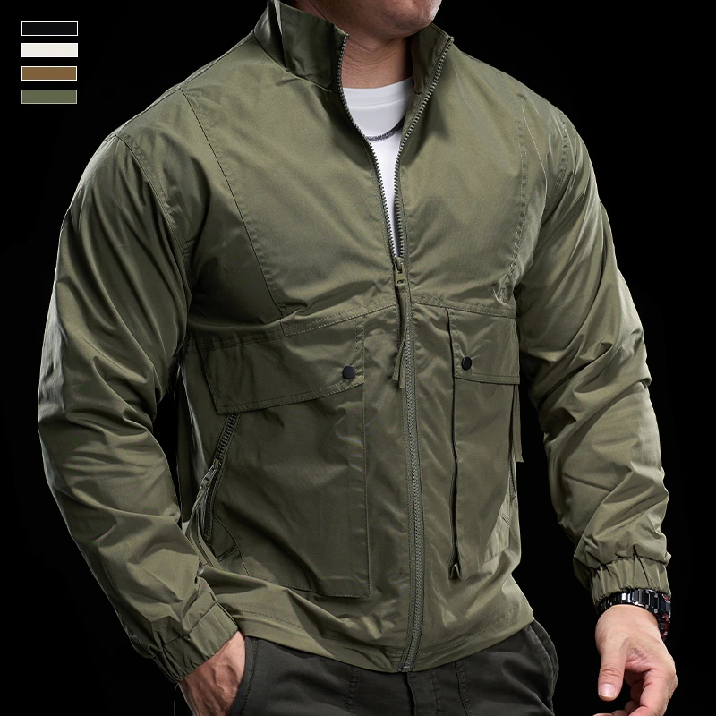 霸道肌肉秋冬男士户外健身运动长袖休闲跑步训练夹克立领拉链外套