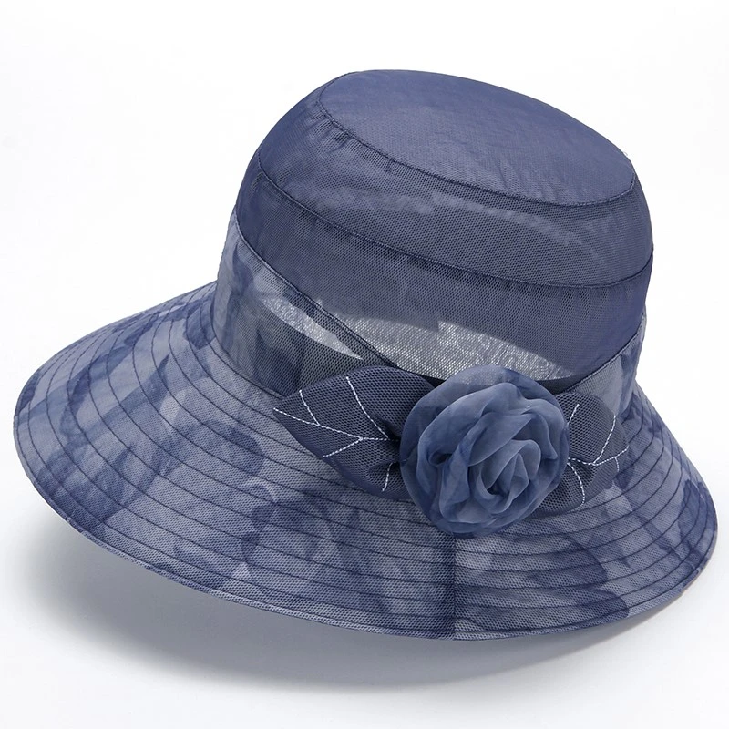 母亲节帽子女夏季防晒遮阳帽妈妈防紫外线太阳帽薄遮脸大檐中老年