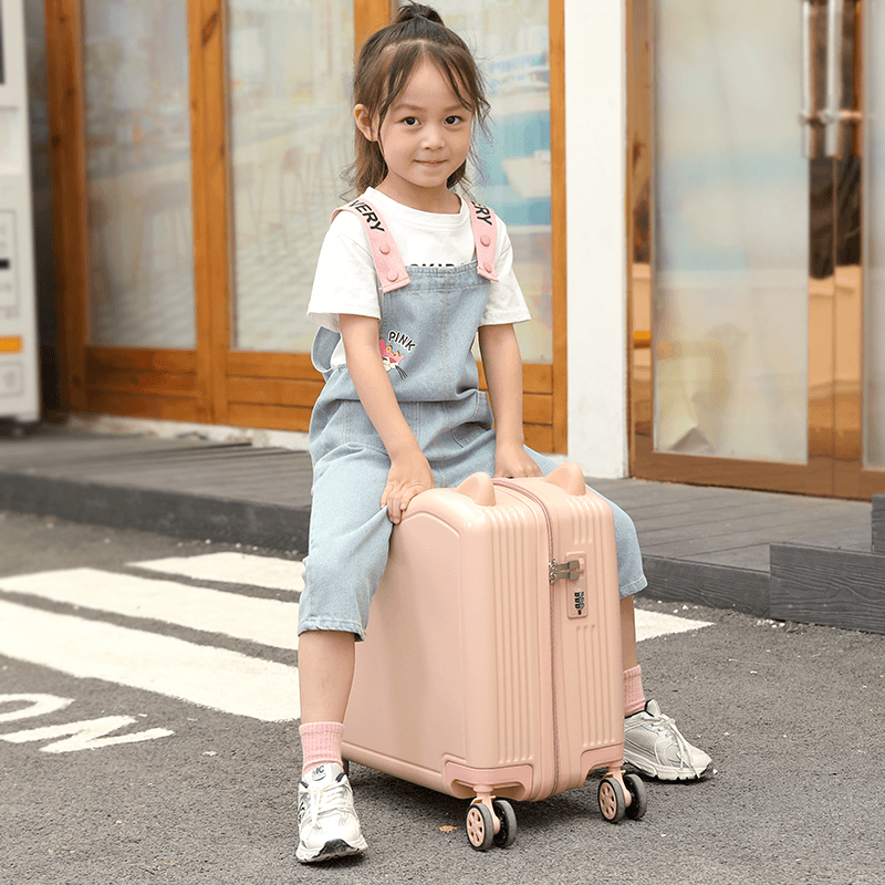 玛仕坤 儿童行李箱拉杆箱女孩可坐骑18寸20宝宝登机旅行箱小男孩密码皮箱