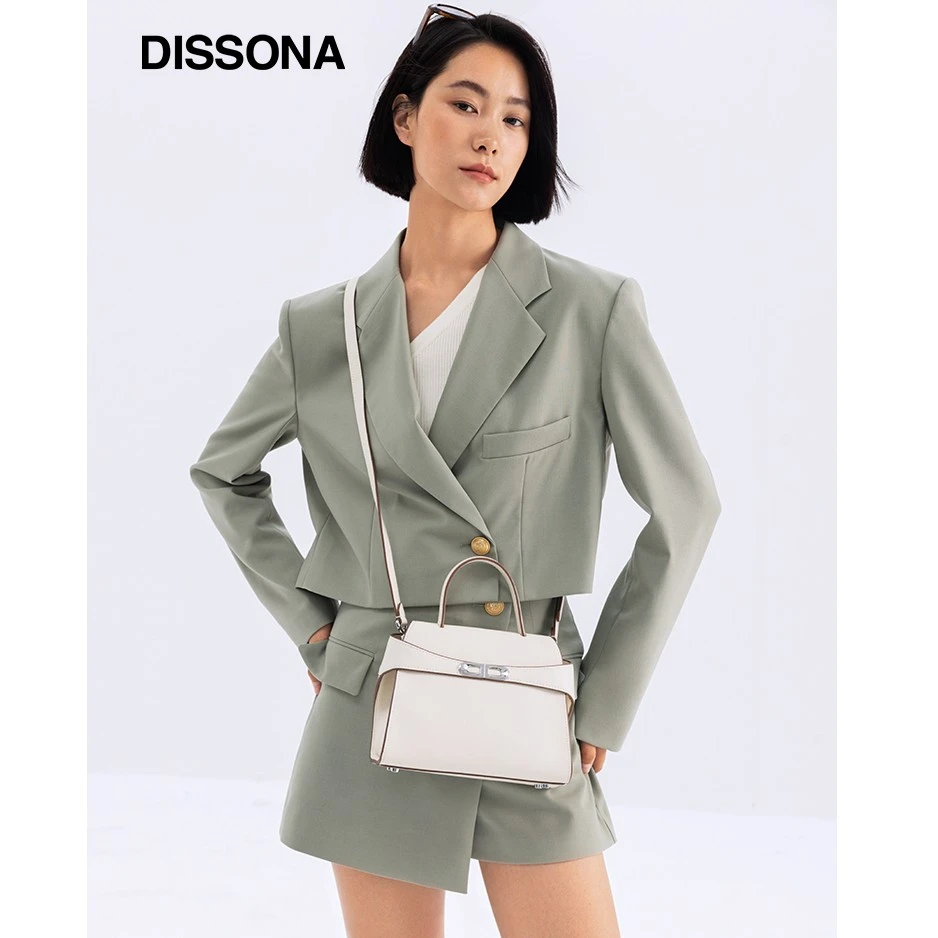 DISSONA【镜面系列】时尚通勤斜挎轻奢手提高级感托特包 8232013102