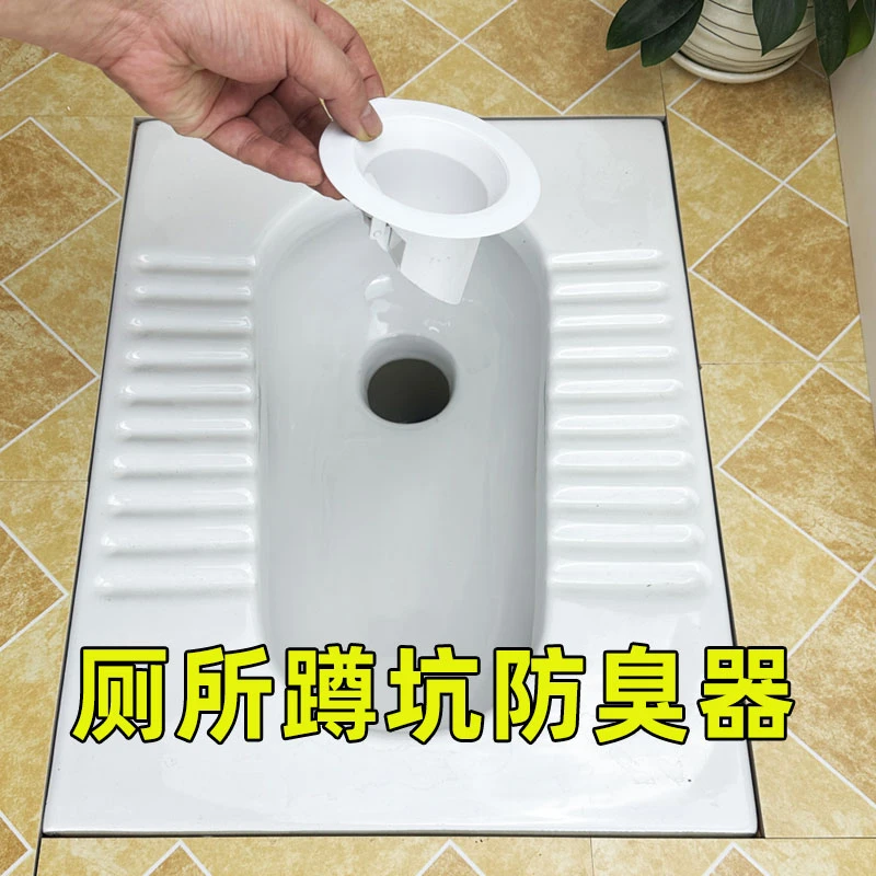 蹲便器防臭器卫生间厕所蹲坑式便池盖异味盖子防小飞虫防掉落神器