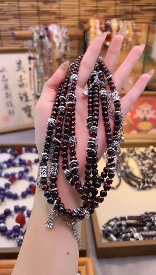 【闪购商品】水晶手串合金CB2509 石榴石