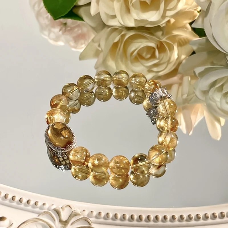 CB2152 黄塔晶 气质百搭水晶手串