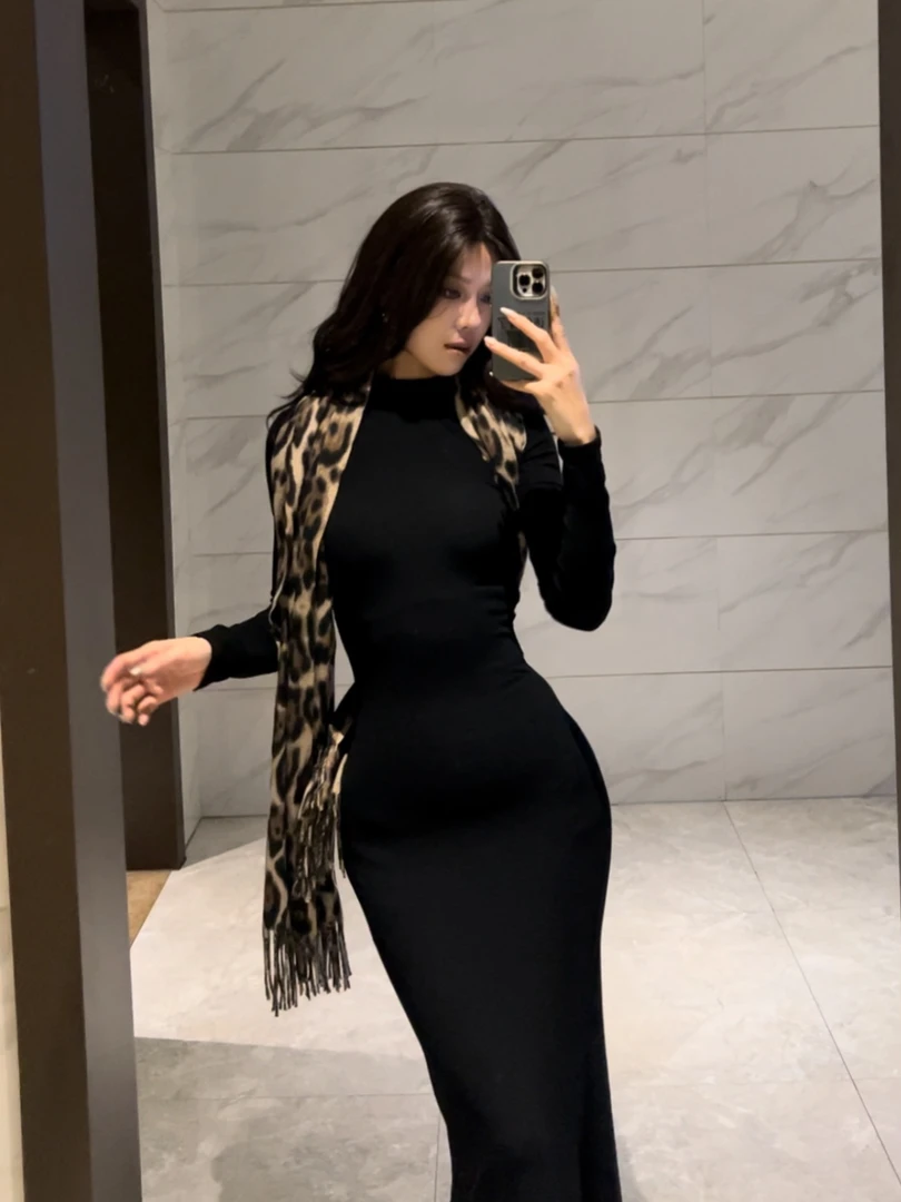 豹纹围巾秋冬百搭围脖保暖辣妹