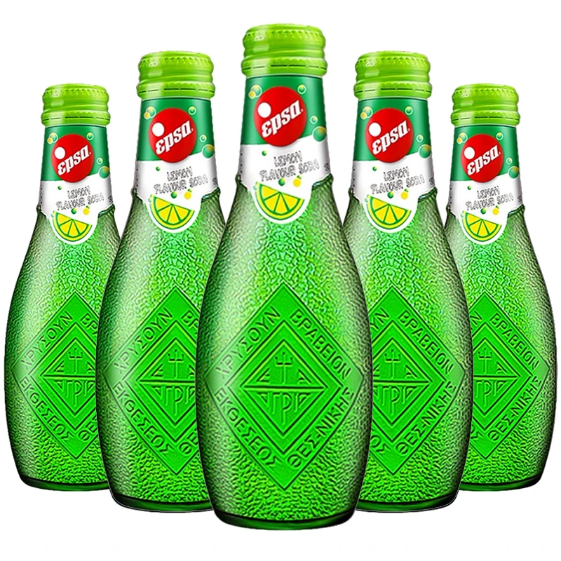 VARTA/哇尔塔希腊进口柠檬汽水232ml/玻璃瓶果汁碳酸饮料精美瓶身