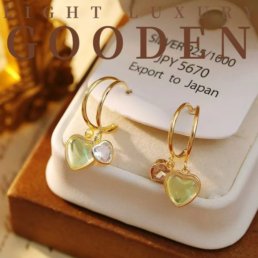 铜合金耳饰 Gooden岛家【心之彼岸】925银针秋冬新款气质轻奢耳环