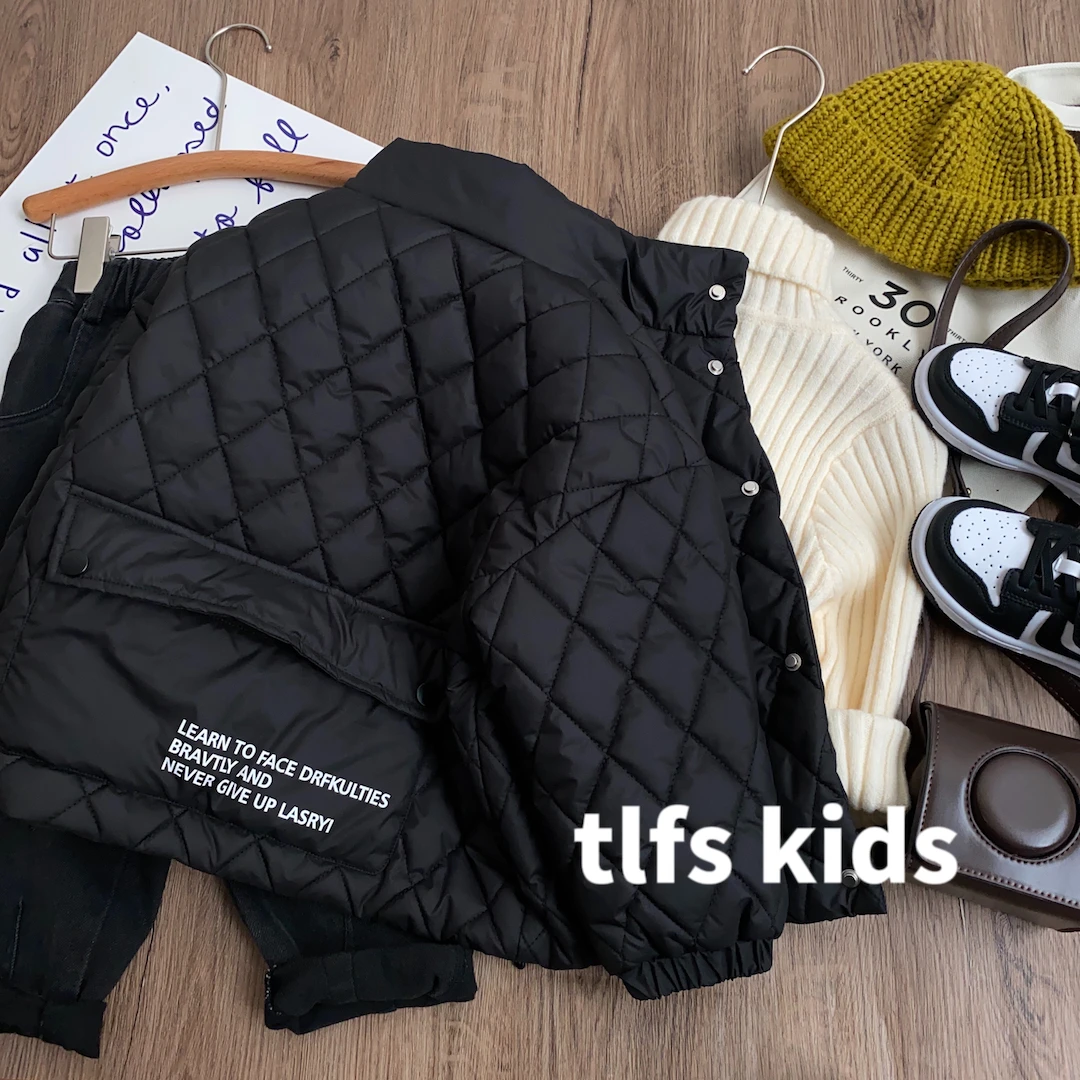 【TLFS kids】秋冬新品“静谧黑”男宝女宝百搭棉服儿童休闲外套