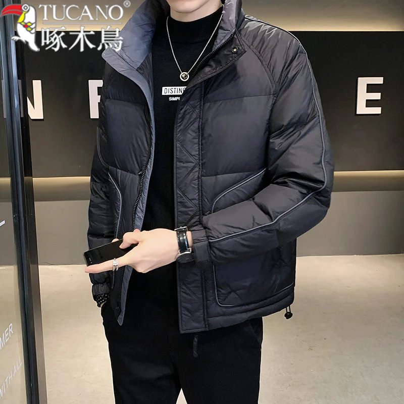 TUCANO啄木鳥高端新款冬季保暖立领男款棉衣加厚休闲夹克棉服外套