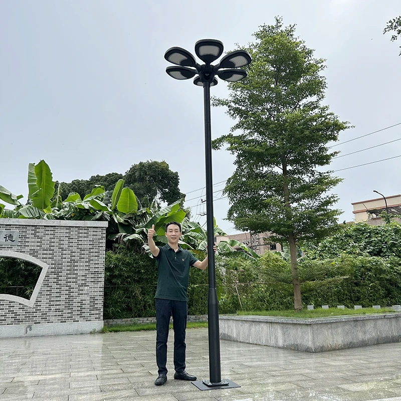 太阳能庭院灯3米户外防水家用农村高杆花园景观别墅照明小区路灯