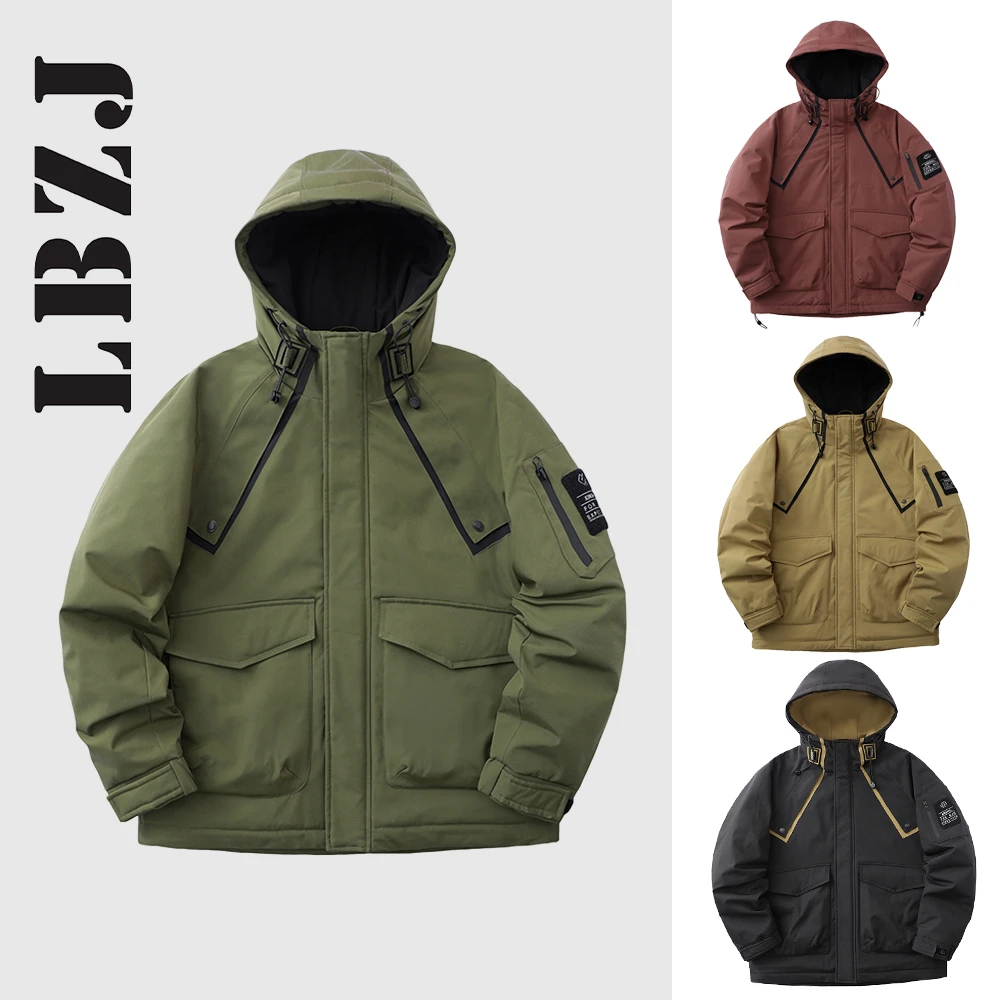 兰博之嘉•棉衣/棉服男士 短款时尚休闲百搭连帽潮流保暖运动户外