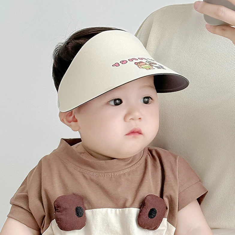 宝宝帽子夏季潮无痕男童女童婴儿防晒空顶遮阳透气儿童太阳帽