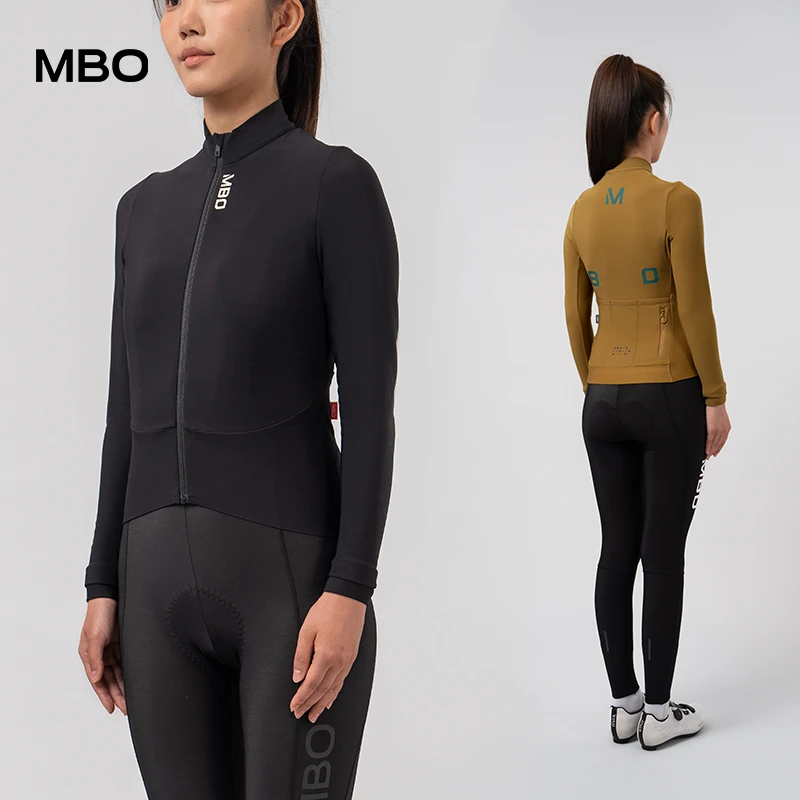 MBO女子气质抓绒骑行服秋冬户外公路车抓绒保暖骑行外套流沙