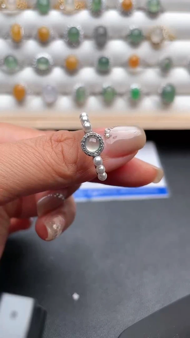 【闪购商品】翡翠戒指银S925镶嵌1119