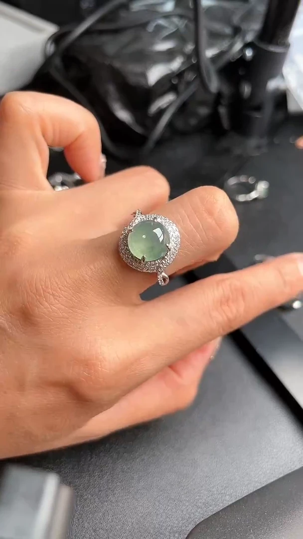 【闪购商品】翡翠戒指银S925镶嵌1130