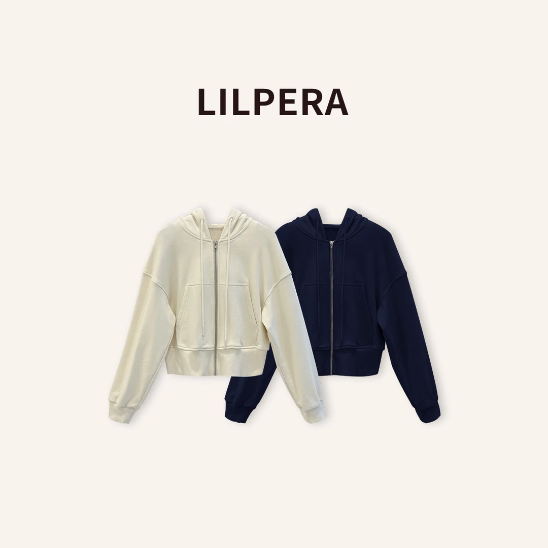 Lilpera【清仓福利】短款连帽卫衣外套x351