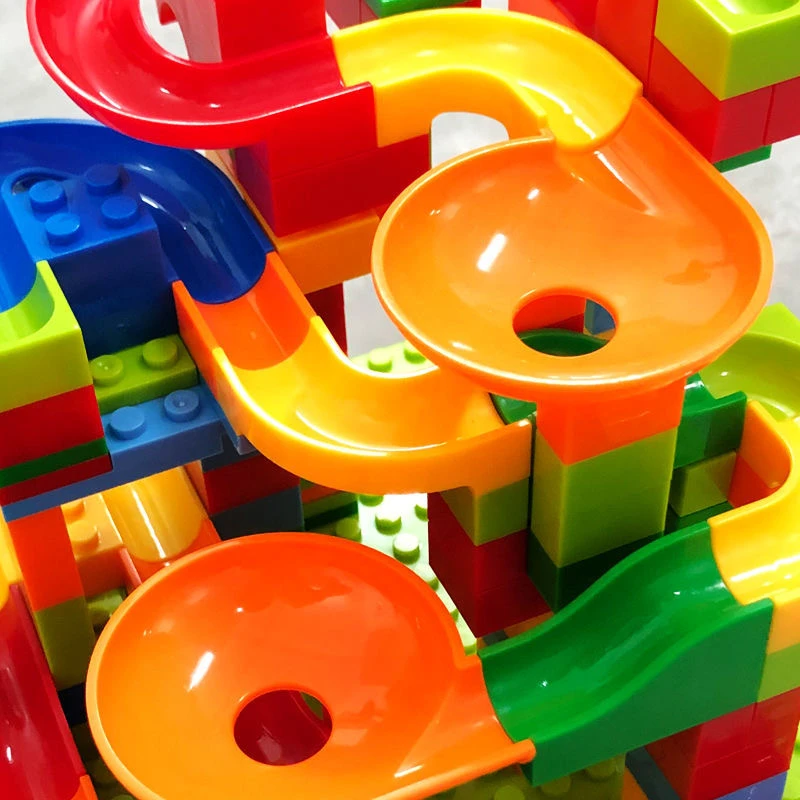 积木大颗粒滑道百变搭建拼插益智动脑宝宝3-6岁儿童玩具模型轨道