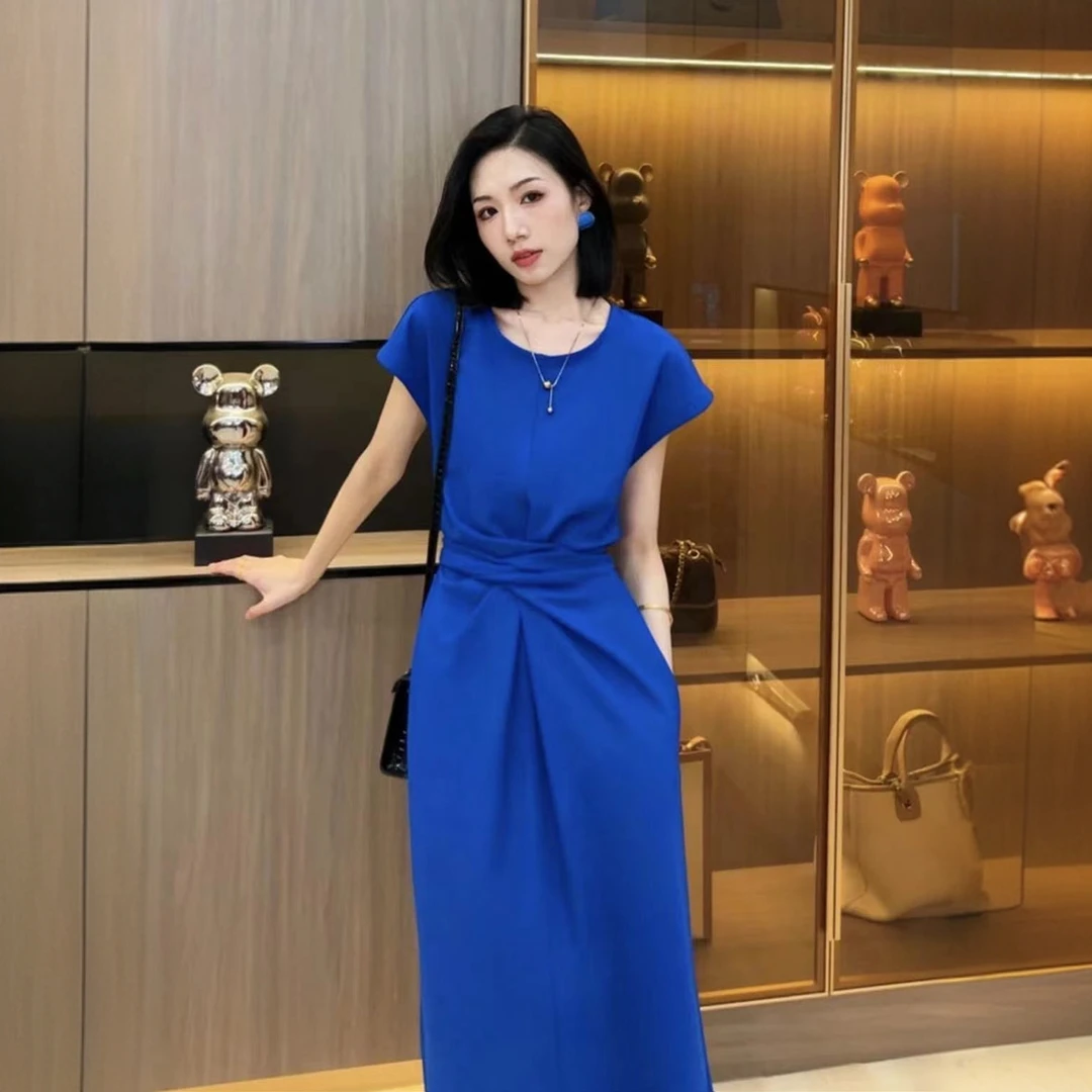 气质系带收腰裙子2024新款轻奢小众高级感女时尚洋气上档次连衣裙