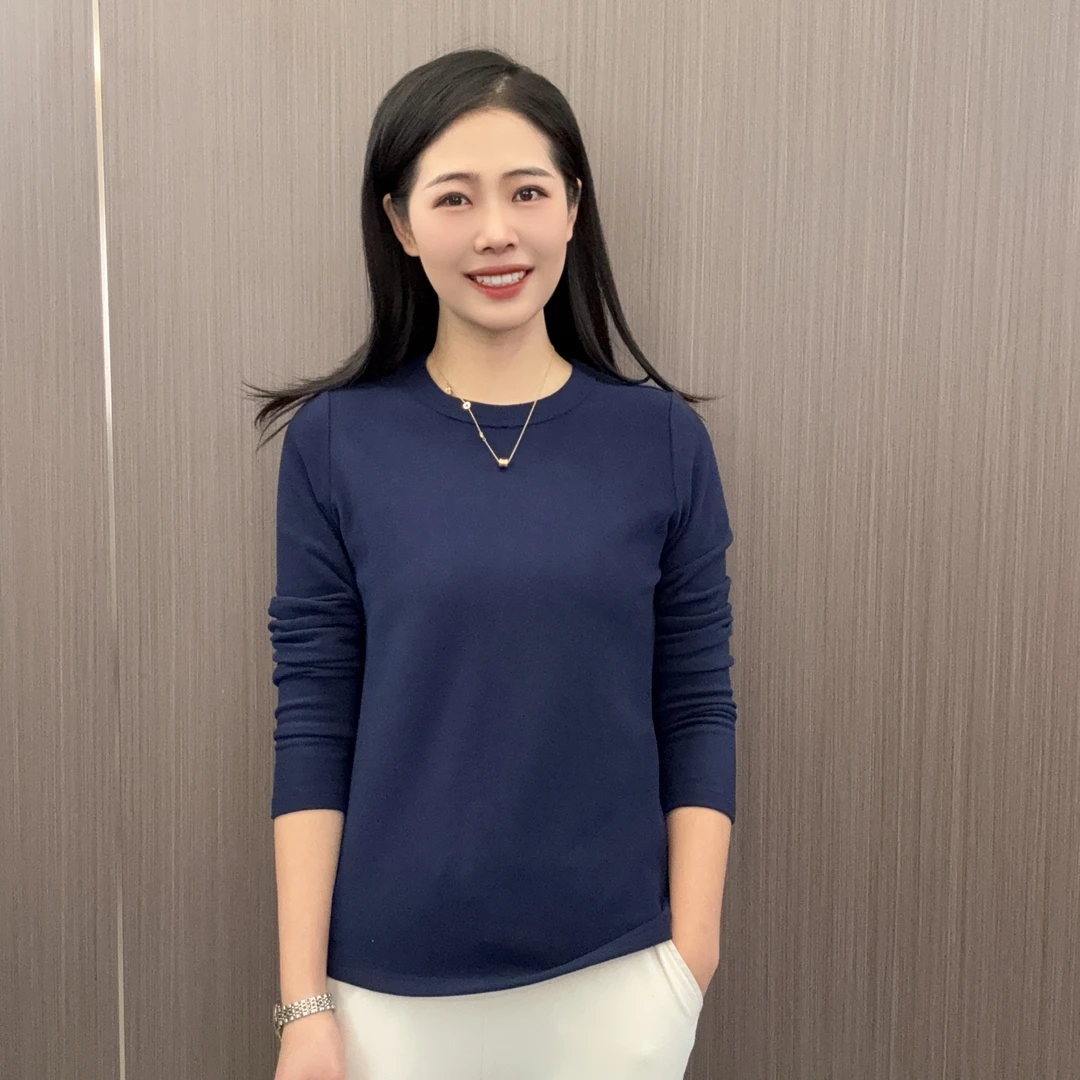 冬季新款双面慕斯绒加厚保暖亲肤蓄热内搭圆领女装长袖纯色打底衫
