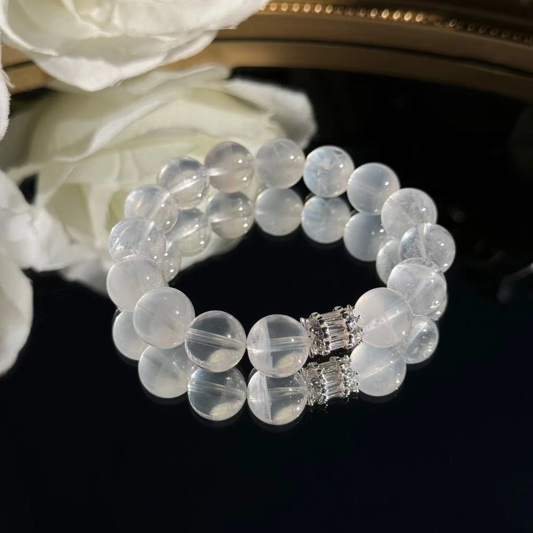 奶白晶水晶手串手链 颜色微差多样发一DD379