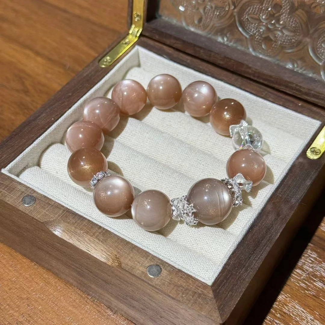 金沙太阳石水晶手串手链 均有瑕棉裂坑点颜色微差多样发一DD285