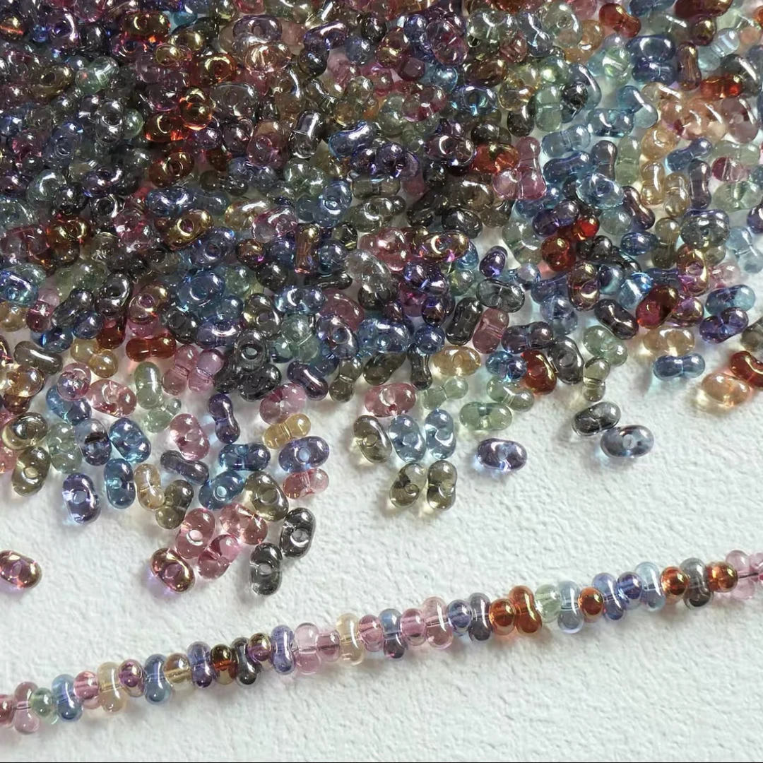 日本进口MGB透色全色花生珠混色3*6mm手工diy串珠项链手链材料