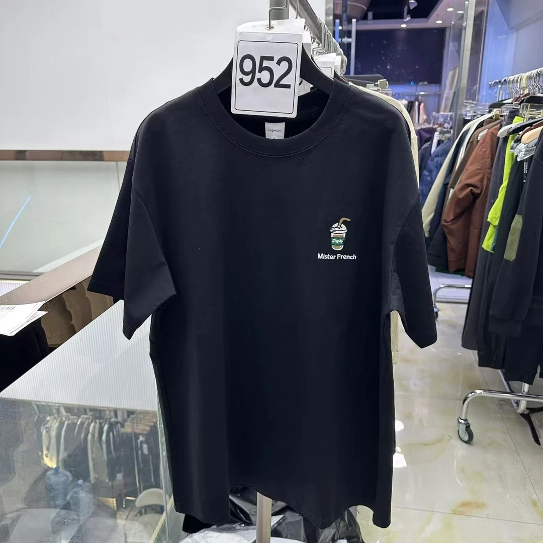 G952#孤品休闲百搭夏季圆领男士宽松时尚T恤*东东