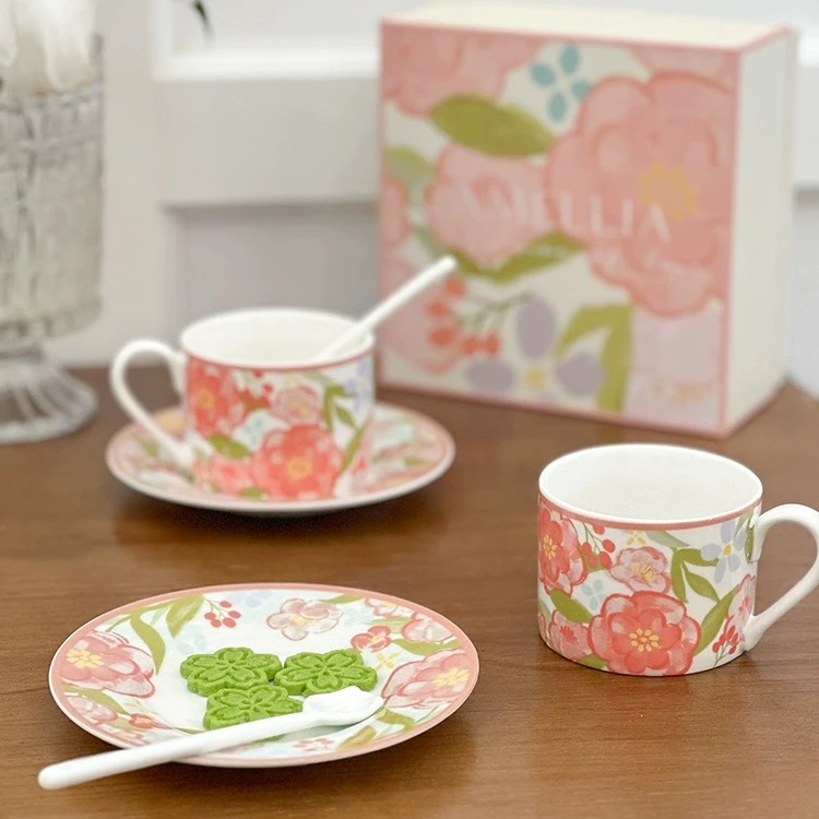 【沐木家居】法式复古高级小众咖啡杯陶瓷杯碟套装