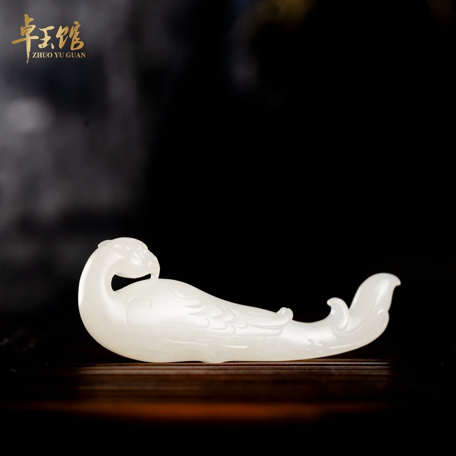 【卓玉馆】凤鸟 和田仿古圆挂件吊坠男女 李卓作品