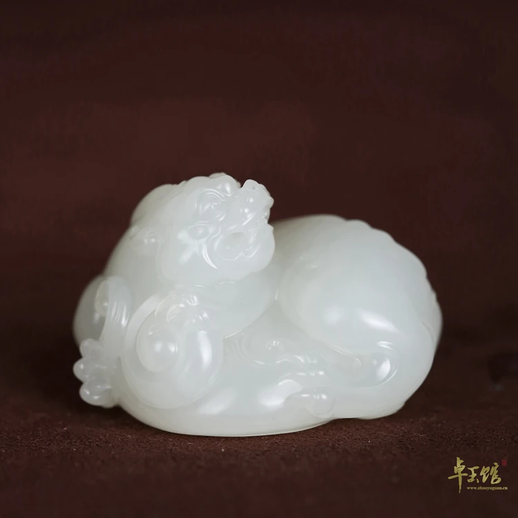 【貔貅纳福】和田瑞兽手把件名家许永刚作品 卓玉馆