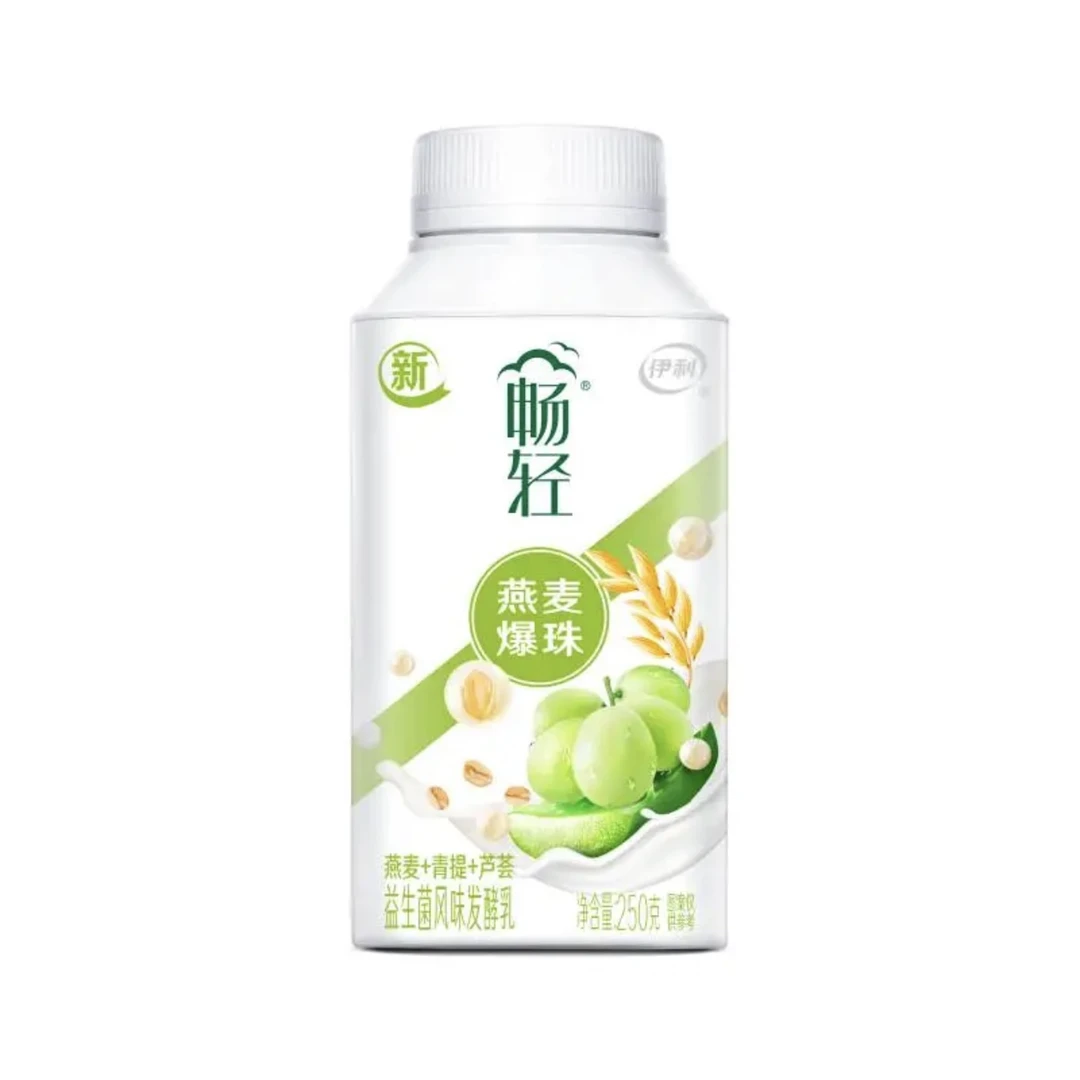 伊利畅轻燕麦青提芦荟爆珠酸奶250g  5574