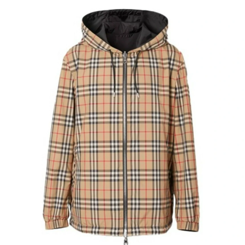 未使用 BURBERRY/博柏利 男士经典双面穿格纹夹克外套