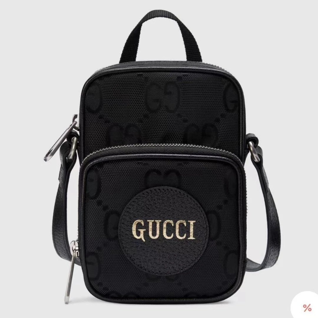 全新未使用 GUCCI/古驰 古驰男女同款单肩斜挎黑蓝手提包