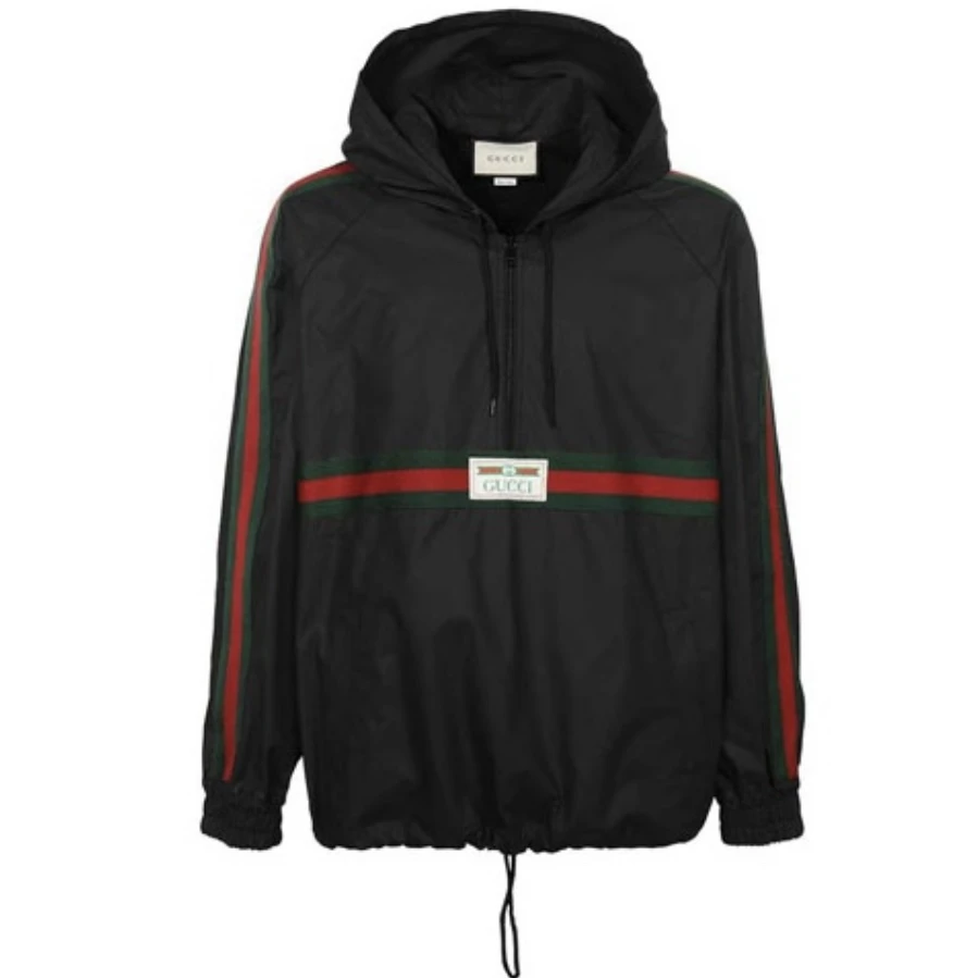 全新未使用 GUCCI/古驰 剪标古驰红绿腰带半拉链夹克外套