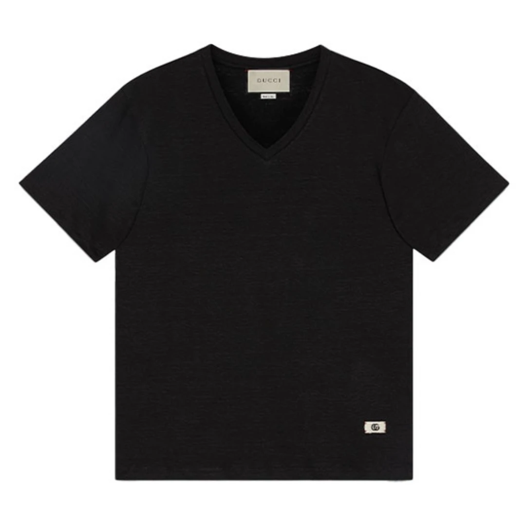 全新未使用 GUCCI/古驰 古驰Gucci小标logo短袖V领T恤