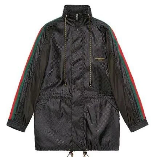 全新未使用 GUCCI/古驰 男女同款双G老花经典拼接冲锋衣夹克外套